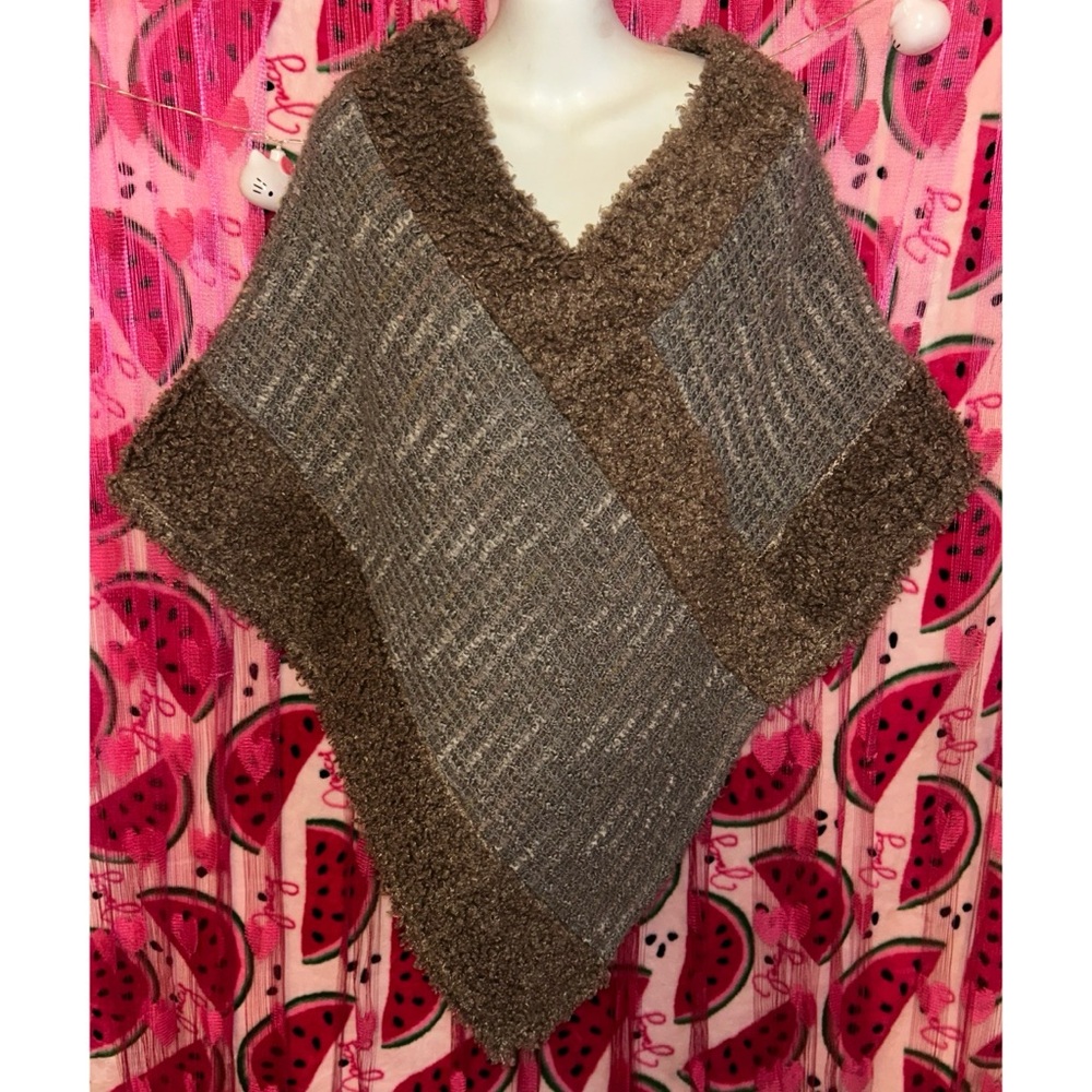 🤎 Boho Textured Poncho